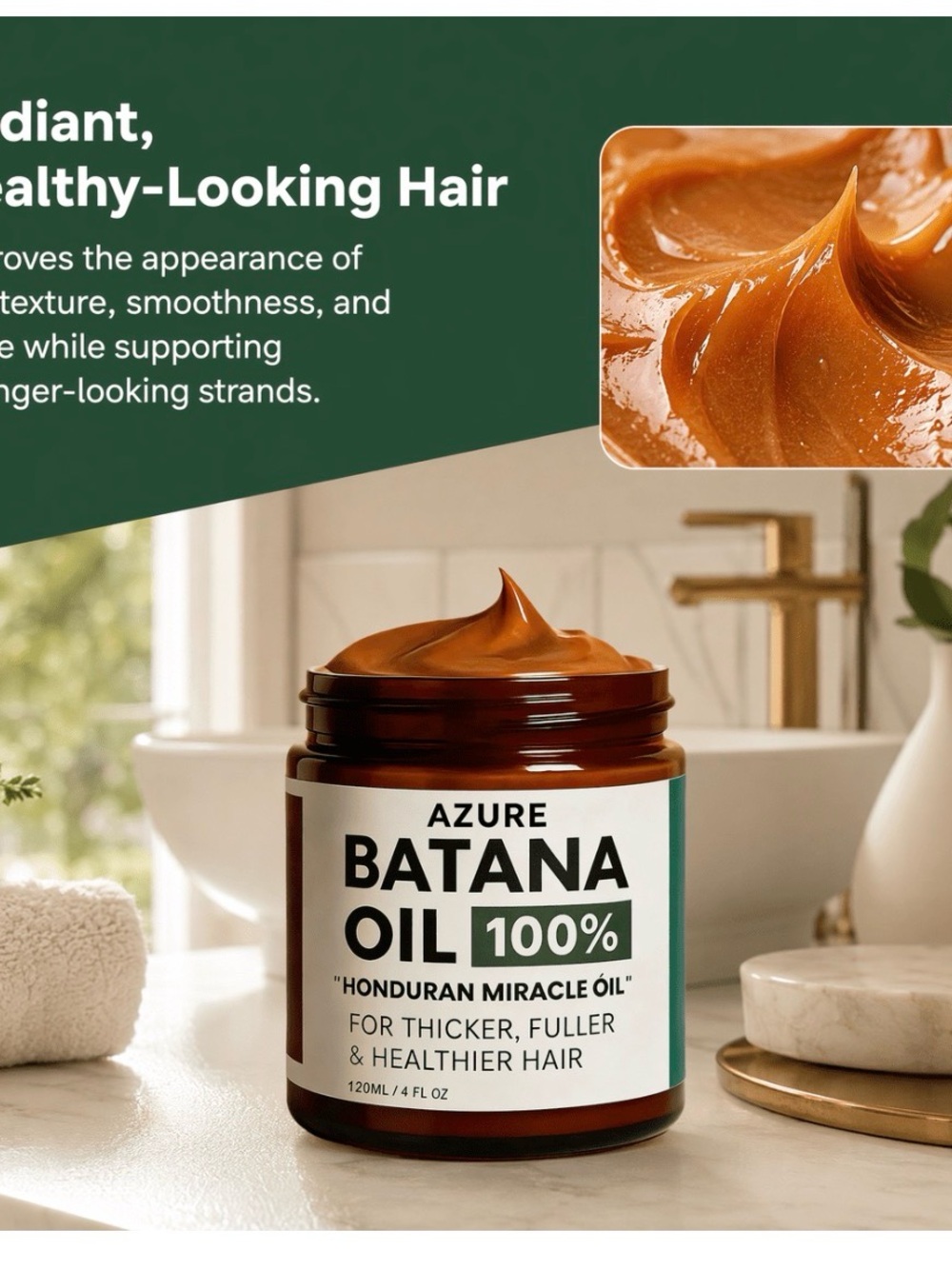 Azure - Batana Oil 100% “Honduran Miracle Oil” 120ML / 4 FL OZ - Picture 8 of 8